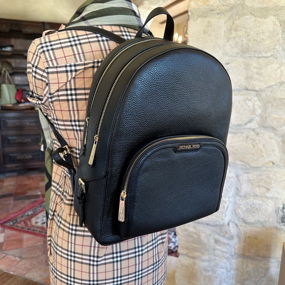 Michael Kors Jaycee Large leather backpack & Wallet black NWT Authentic - Picture 8 of 10